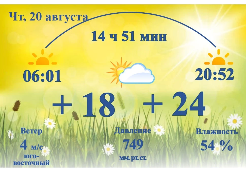 🌞Добрейшего утра! Погода нас продолжает баловать. Вечером возможен дождь.🌂