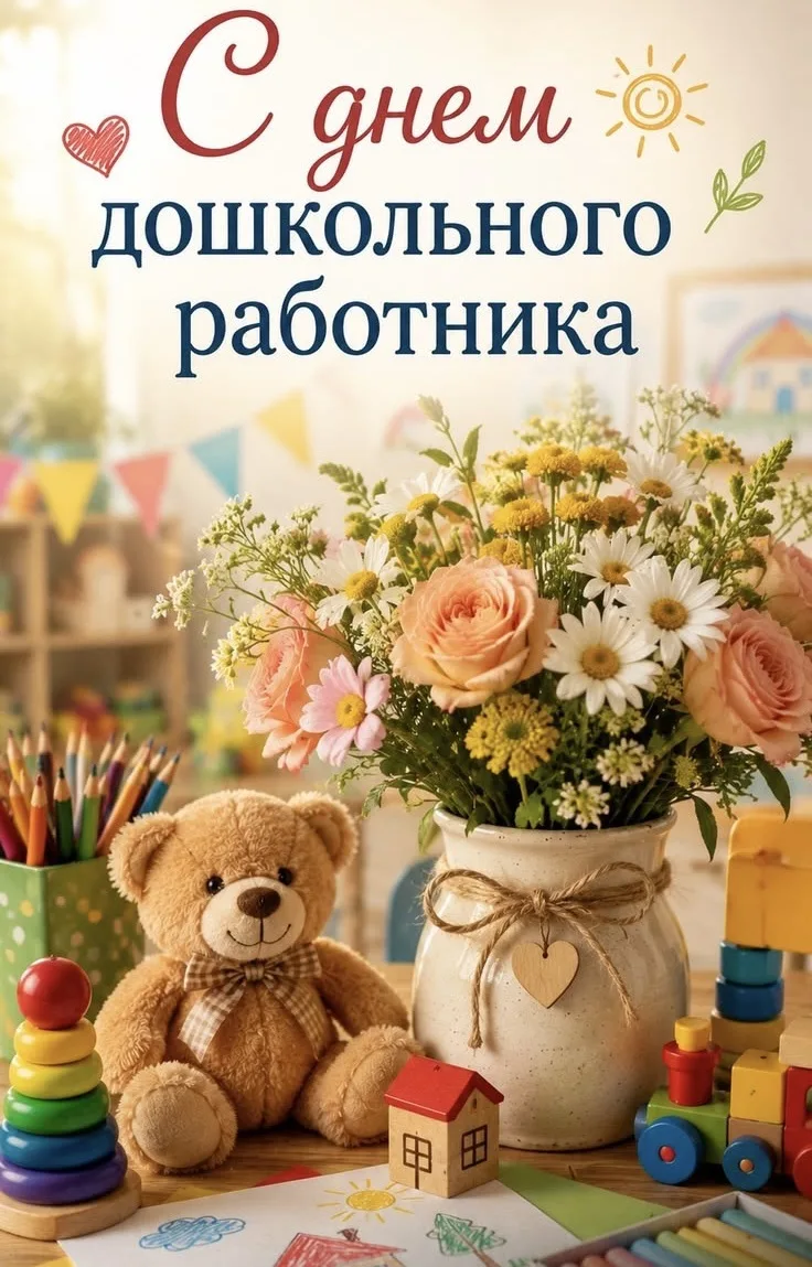 🎉 С Днём дошкольного работника, уважаемые педагоги и сотрудники дошкольных учреждений!...