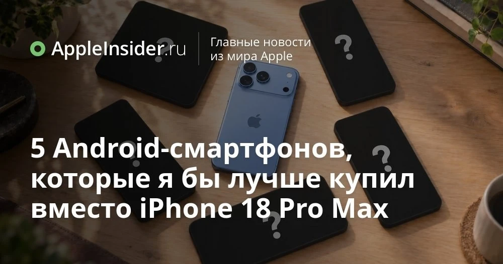 Альтернатива iPhone 18 Pro Max: какие смартфоны на Android стоит рассмотреть перед поку...