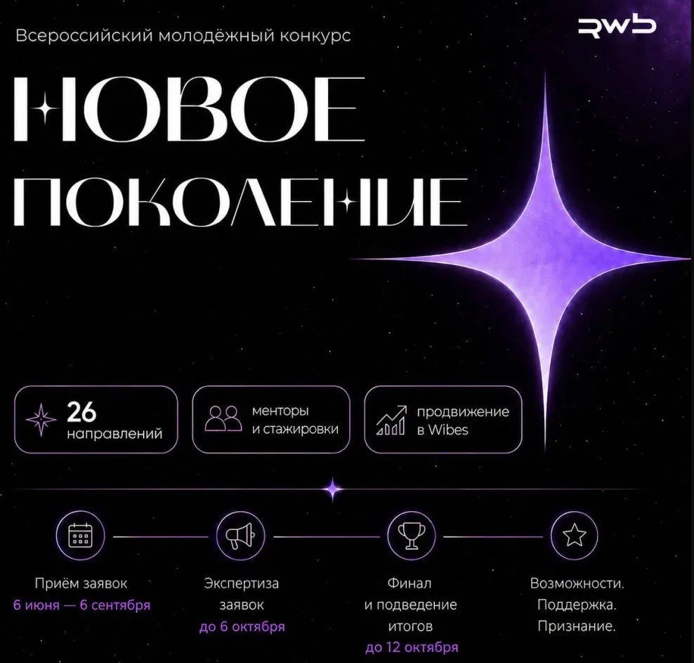 📢Всероссийский молодежный конкурс «Новое Поколение»