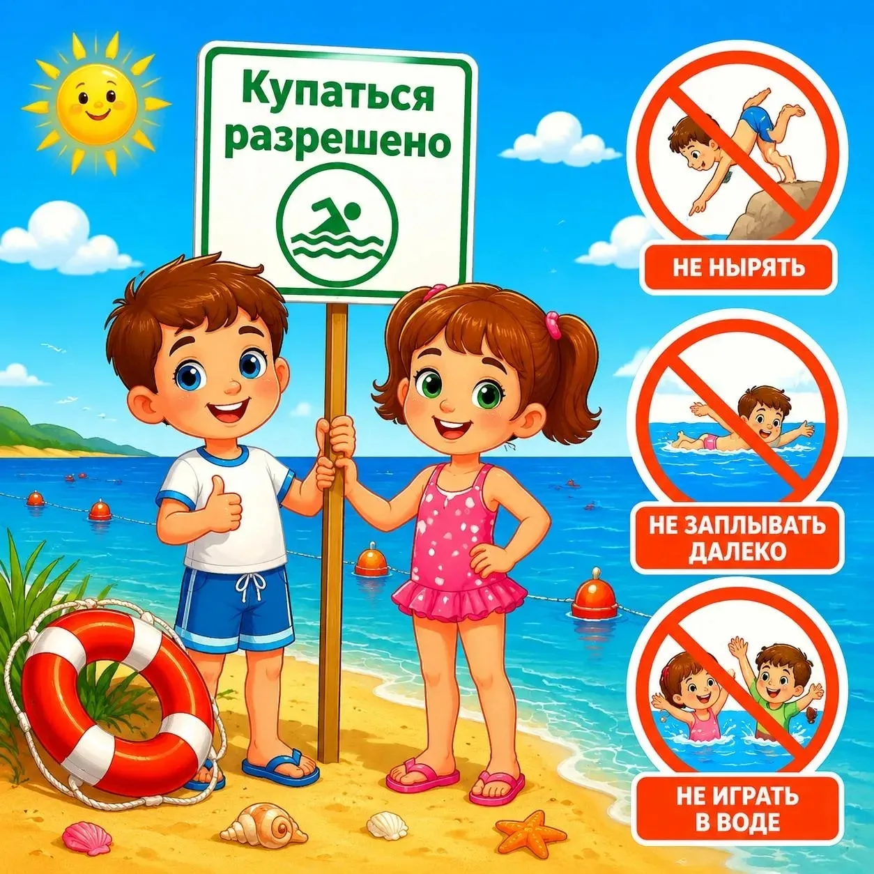 🌊 Уважаемые обучающиеся и родители!
Летние каникулы — прекрасное время для отдыха у водоёмов. Однак