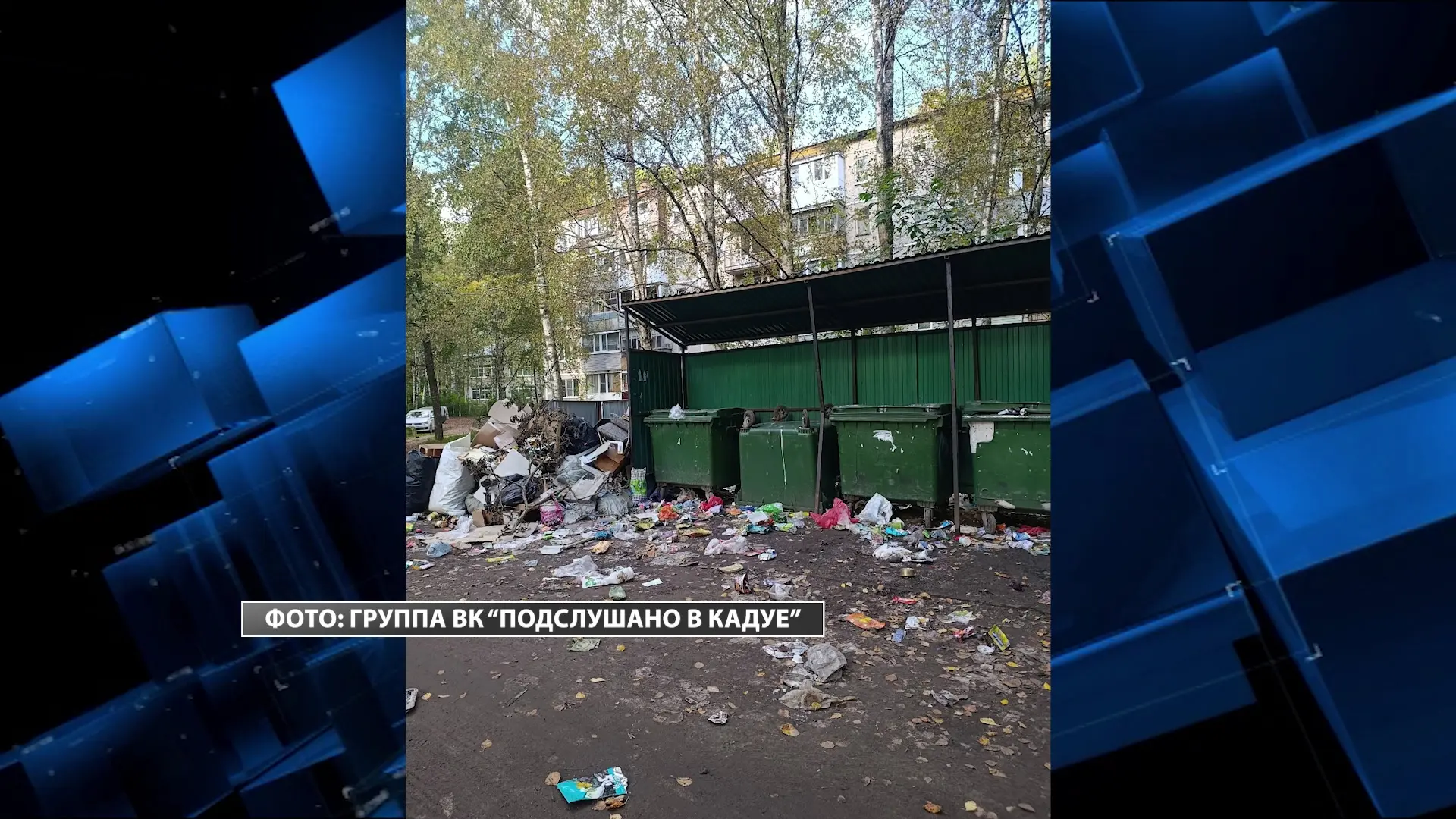 Кадуй утопает в мусоре. Об этом пишут местные жители