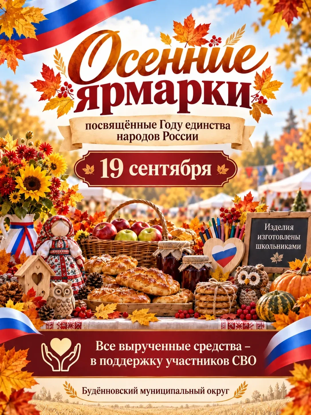 Осенние ярмарки, посвящённые Году единства народов России, проведут школьники Прикумья