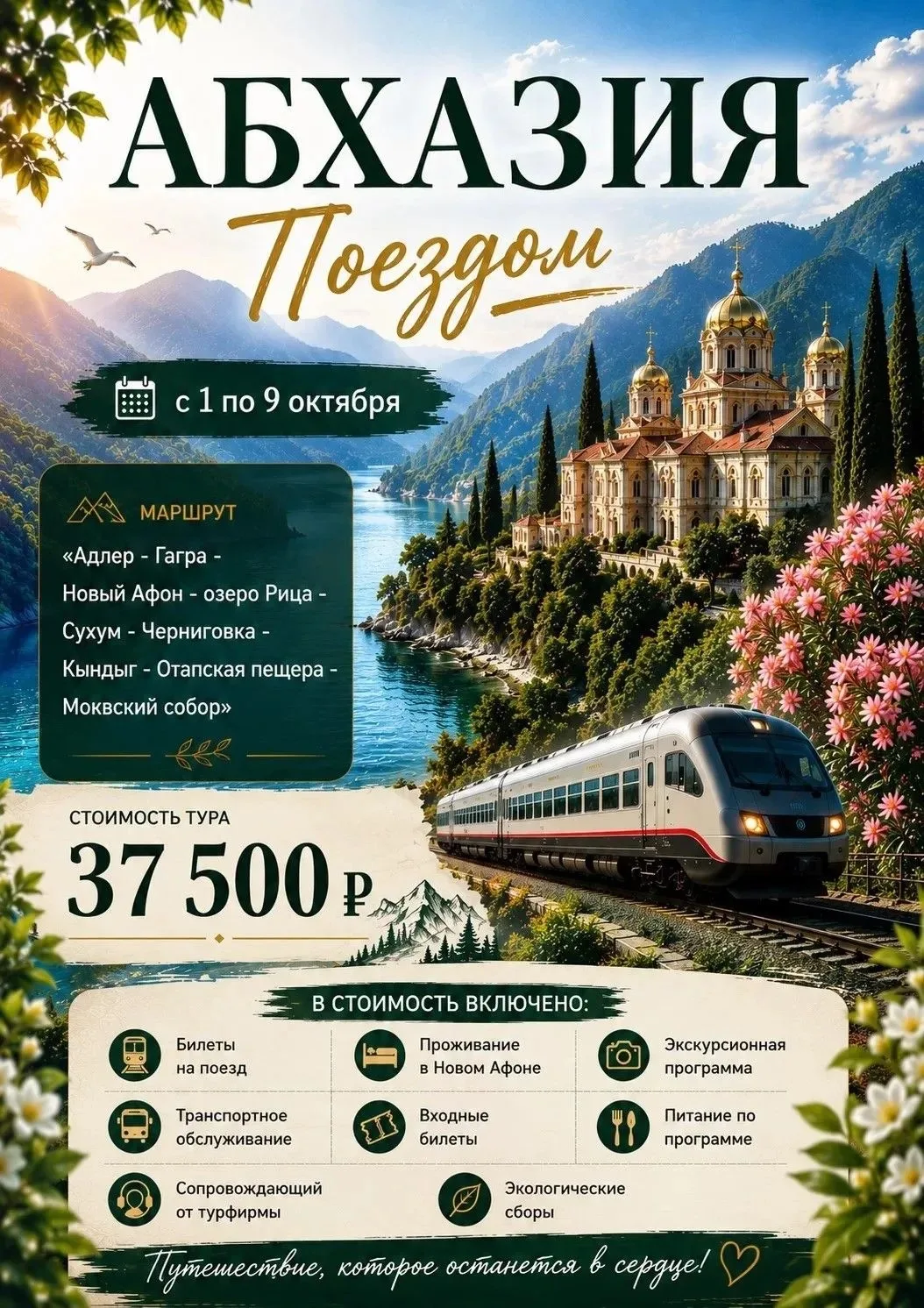 🚂 🌴ТУР В АБХАЗИЮ НА ПОЕЗДЕ! 📍