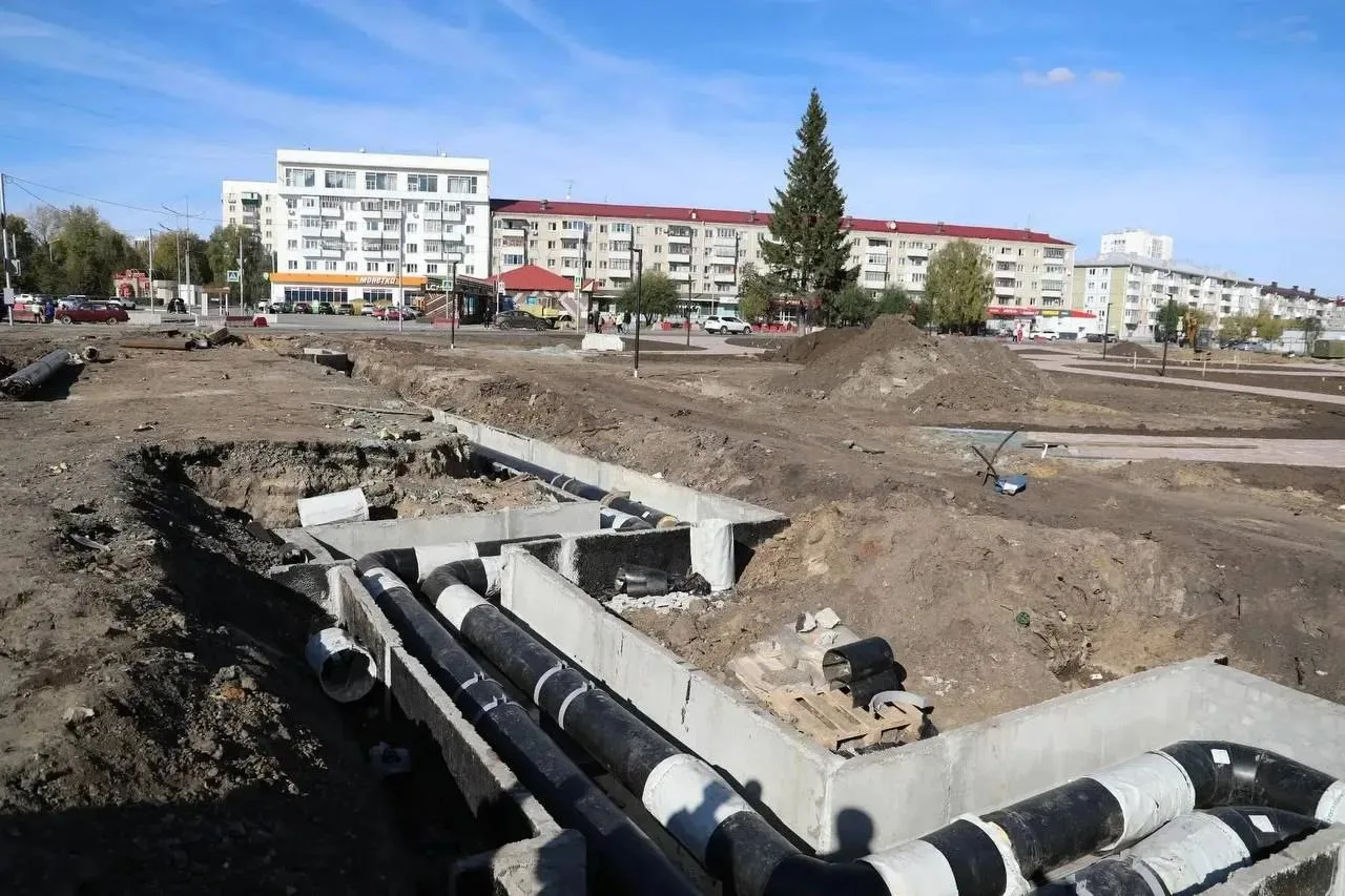 В Кургане завершили замену теплотрассы на Пушкина — Карельцева