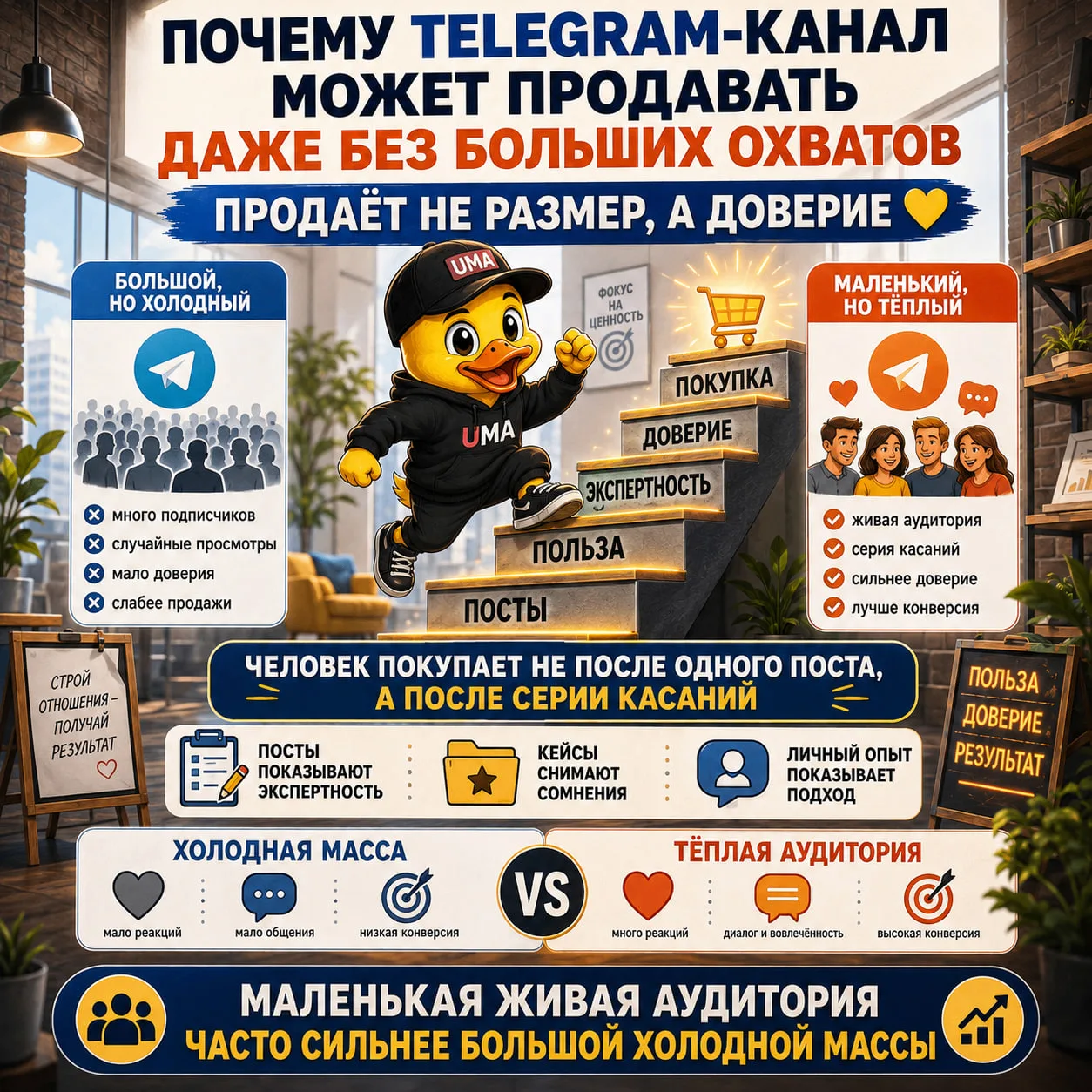 Почему Telegram-канал может продавать даже без больших охватов
