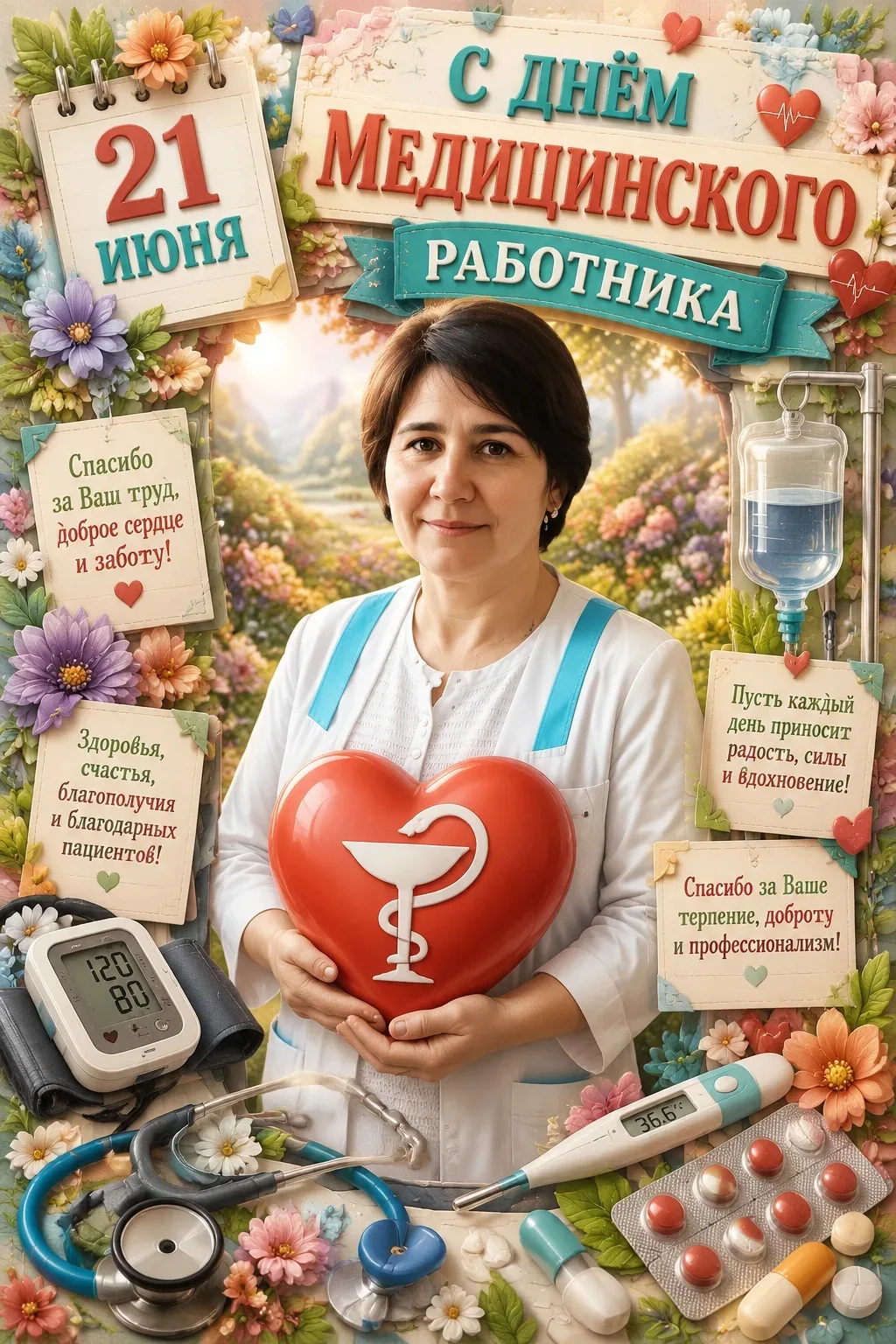 💥 С Днём медицинского работника!
Поздравляем всех, кто посвятил себя благородному делу — заботе о з