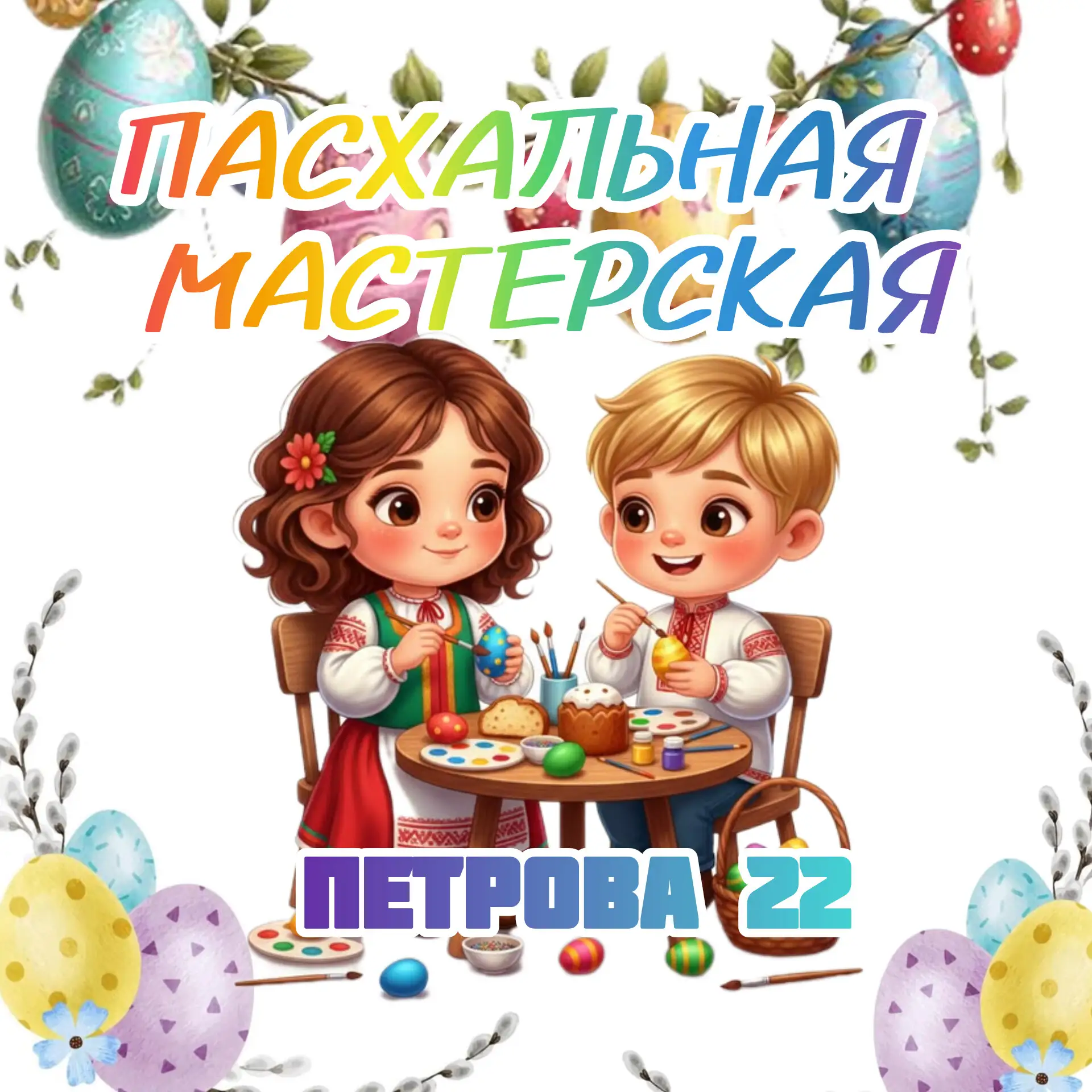 🌟 Светлый праздник Пасхи в детском саду на Петрова, 22! 🌟