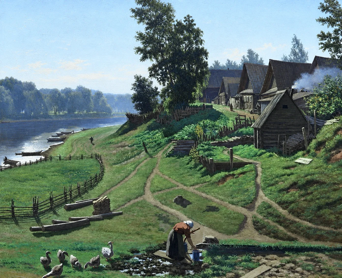 Николай Плеханов «Утро в деревне» 1938 г.