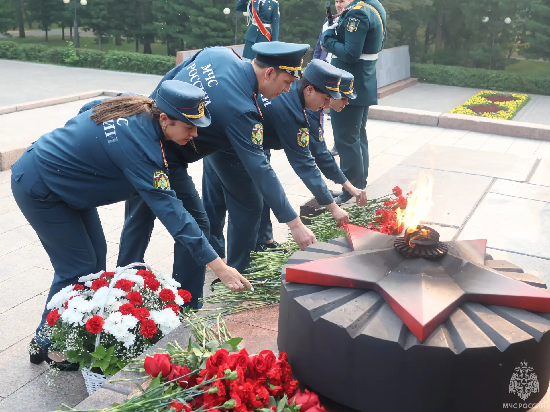 👨‍🚒Сотрудники Главного управления МЧС России по Томской области приняли участие в торжественном ми