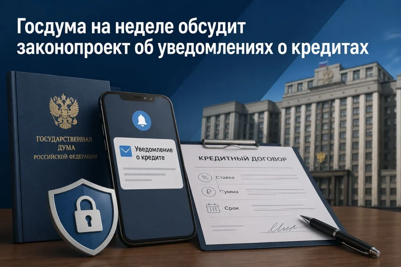 📌 Госдума на неделе обсудит законопроект об уведомлениях о кредитах

Депутаты рассмотрят законопрое