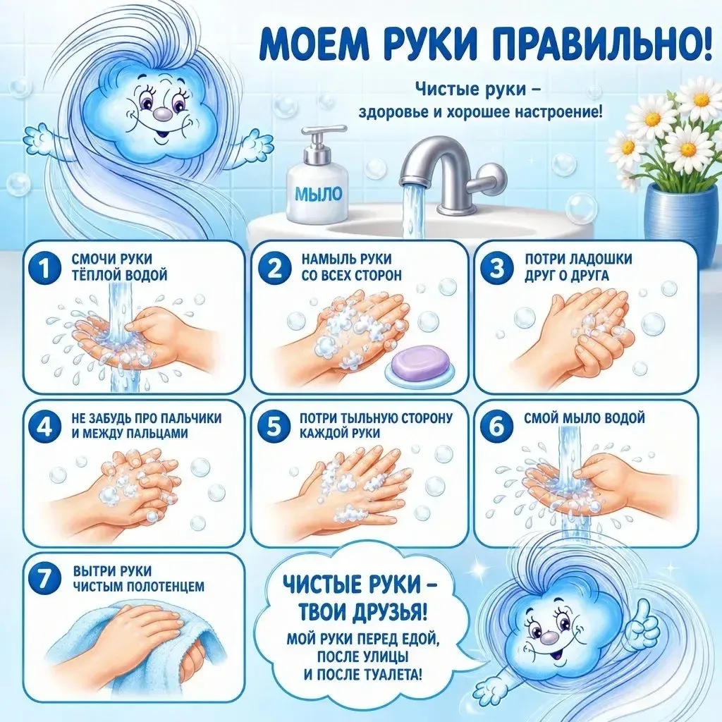 Учимся мыть руки🙌
