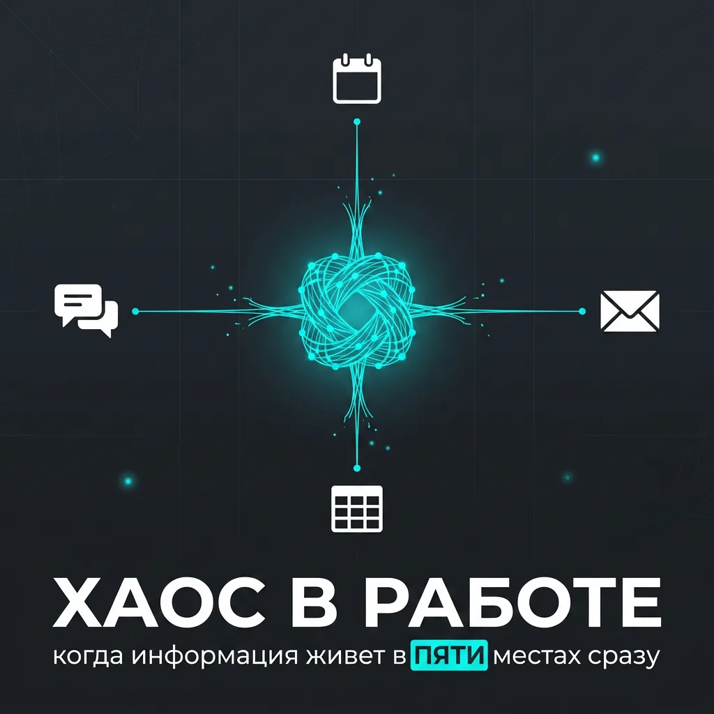 Хаос в компании часто начинается не с людей.

Он начинается с того, что информация живет в пяти мест