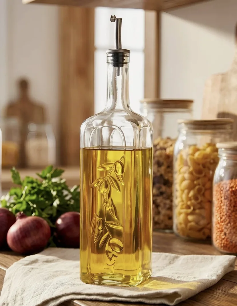 Бутылка для масла и уксуса с металлическим дозатором