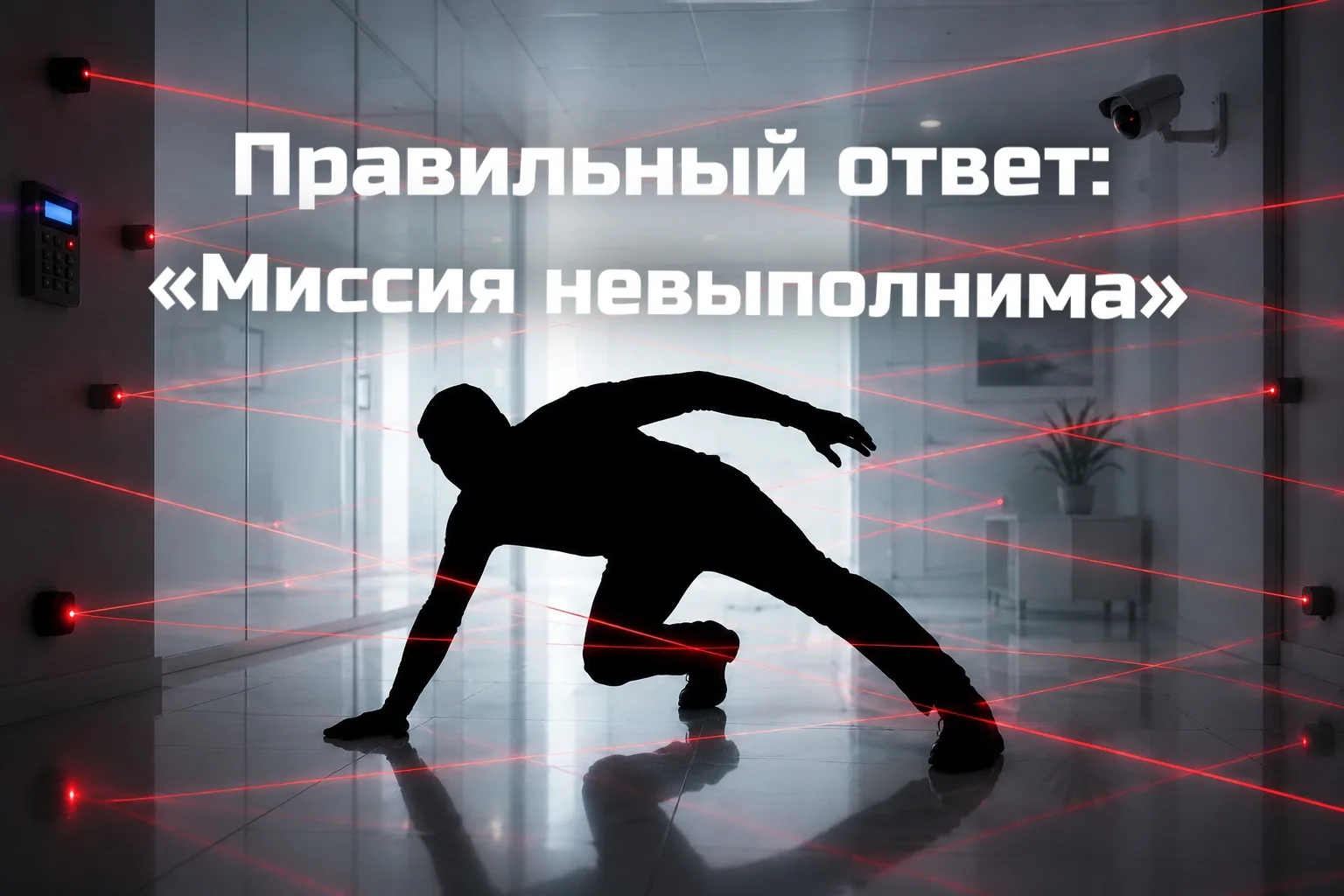 🎬 Раскрываем ответ!

Иллюстрация вдохновлена культовой сценой из фильма «Миссия невыполнима» — той 