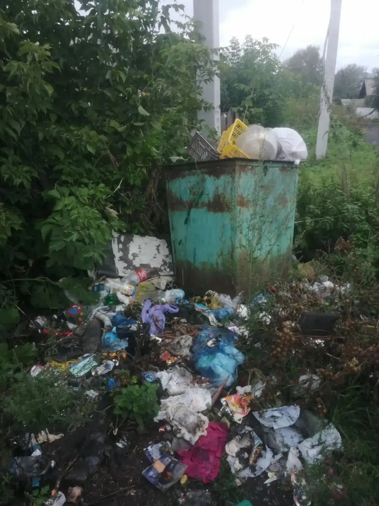 На территории городского округа продолжается работа по уборке контейнерных площадок