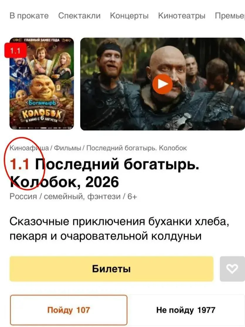 😂Россияне уничтожили фильм «Колобок» ещё до премьеры - они обвалили рейтинг фильма до ...