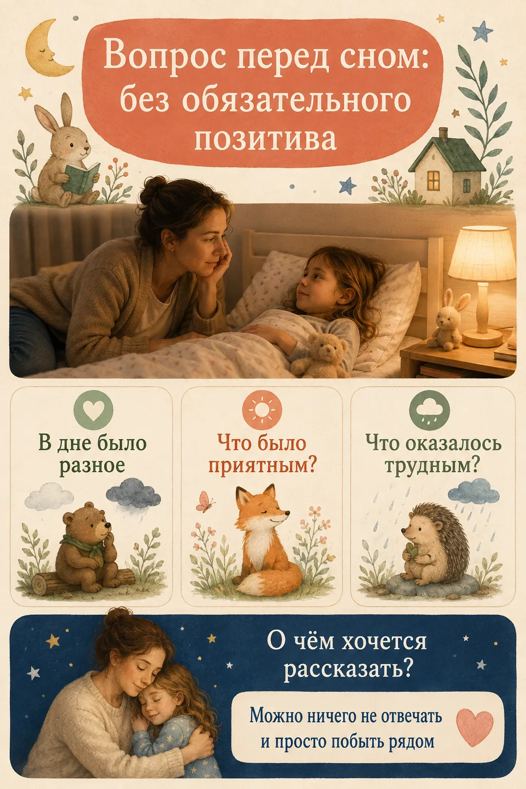 🌙 Вопрос перед сном: без обязательного позитива
