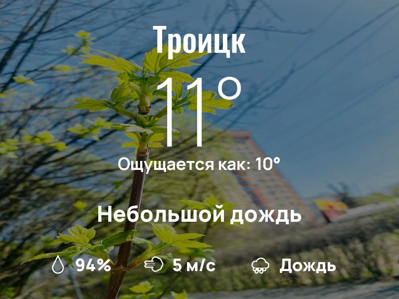 Какая погода в Троицке?