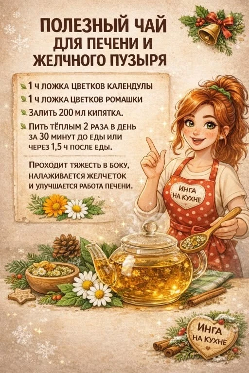 Чай-детокс для печени и желчного пузыря 🫖🌿

Простой травяной сбор, который быстро избавит от тяжес