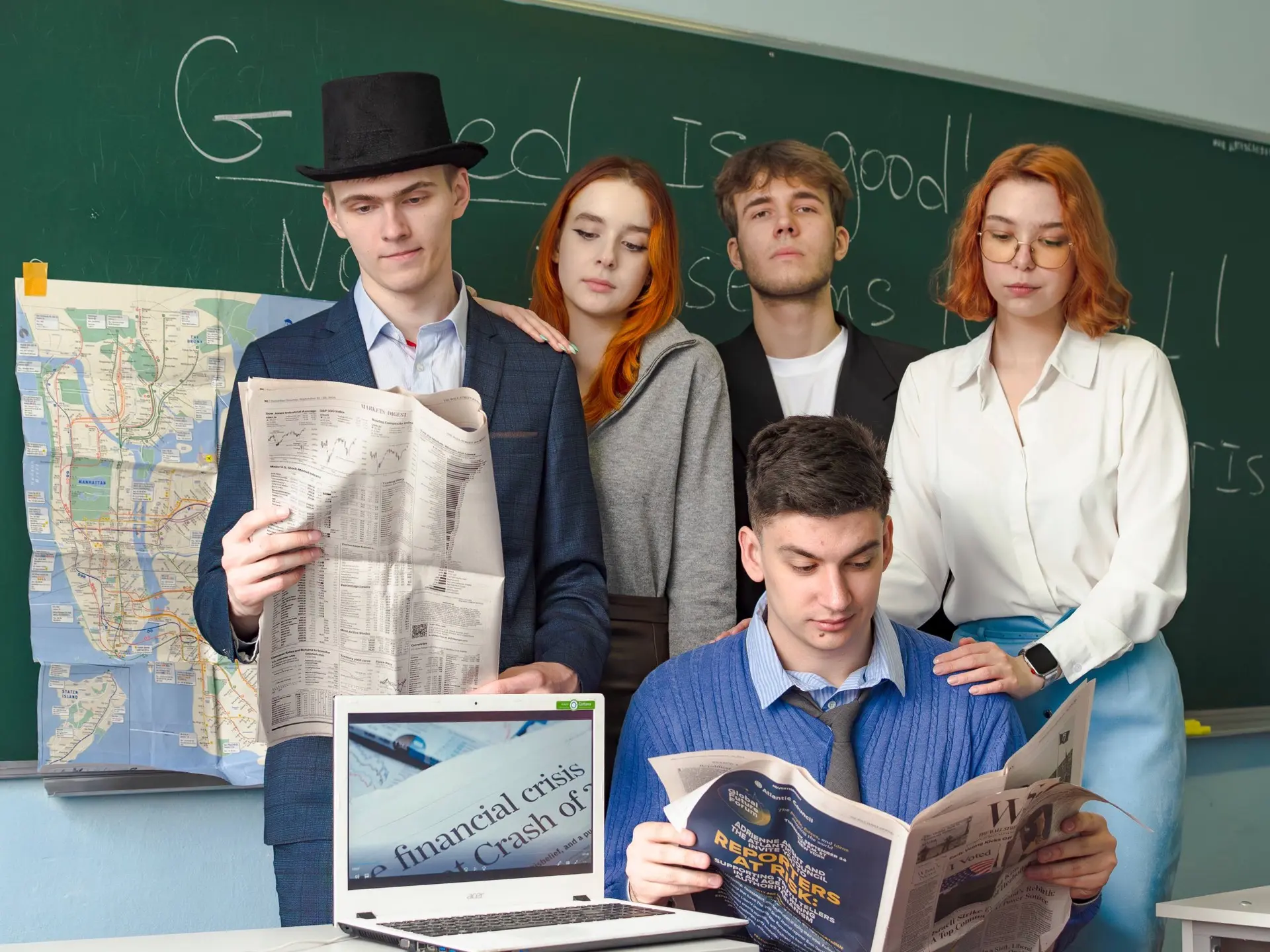 ‼️И снова физмат!‼️ ‼️Градус активности не снижаем‼️ Провели круглый стол по теме «Wall street. Mone