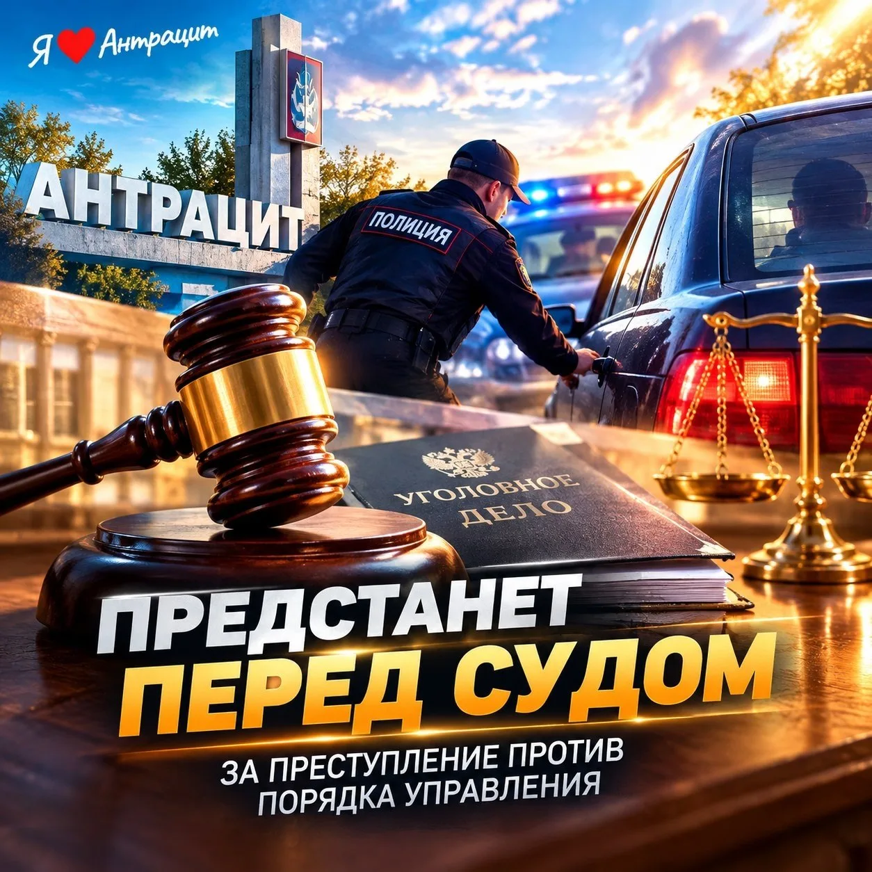 🚨 Житель Антрацита предстанет перед судом за преступление против порядка управления 🚨