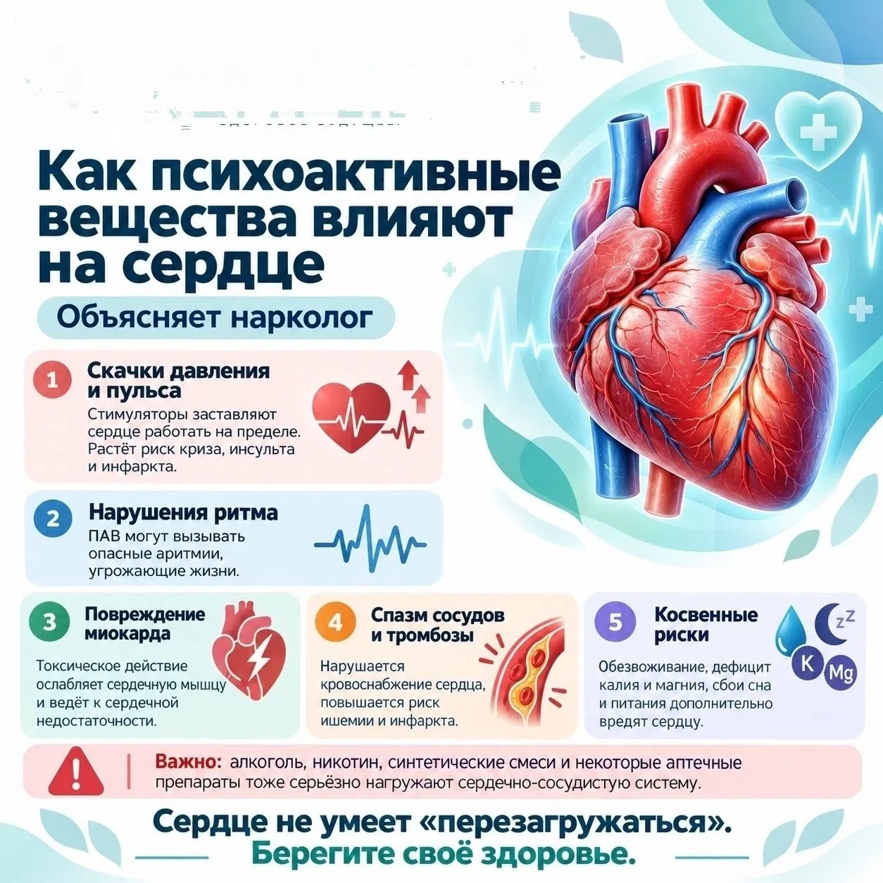 🫀 Как психоактивные вещества влияют на сердце