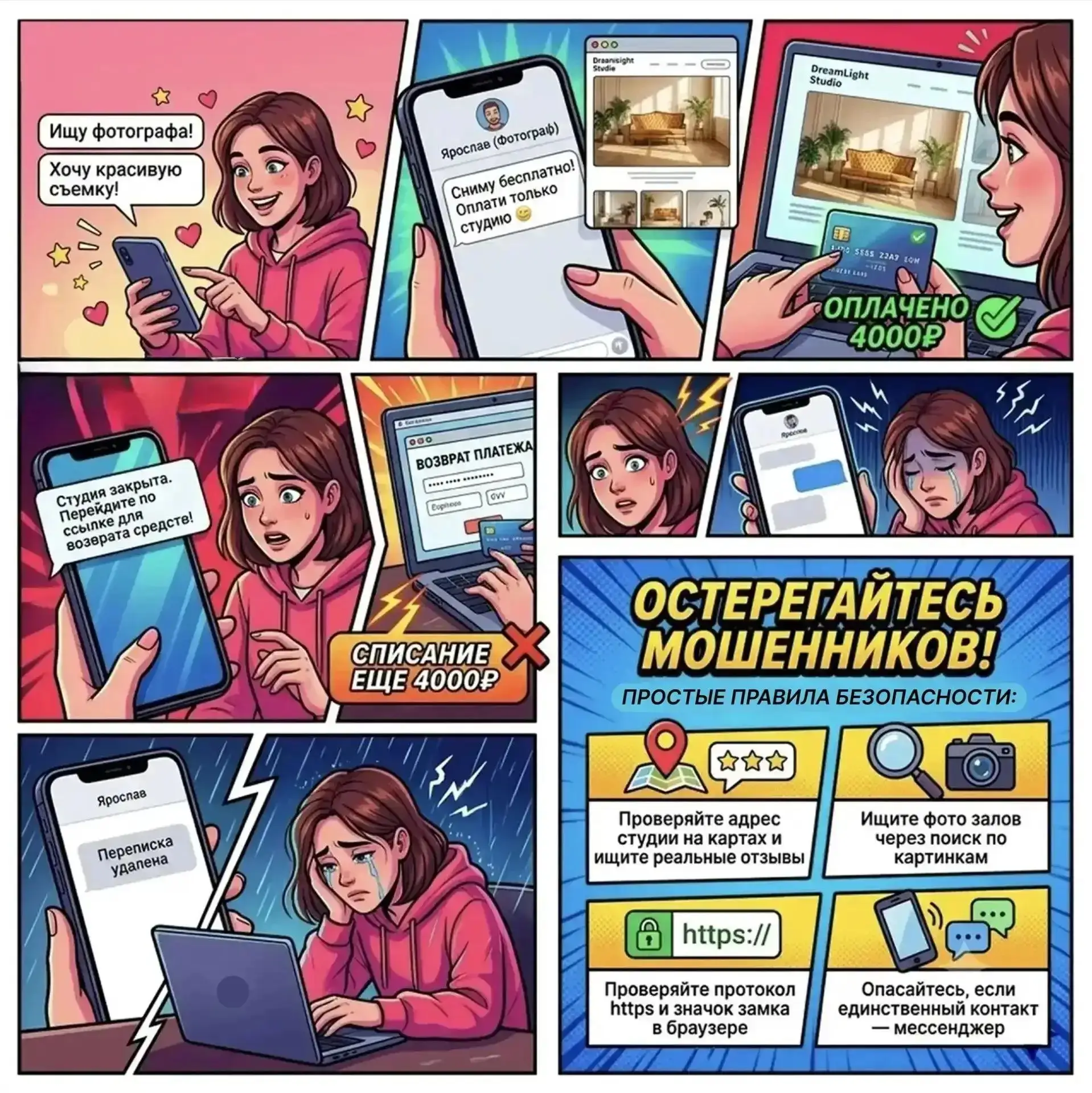 Будьте внимательны при поиске фотографа для портфолио

Мошенники используют новую схему: предлагают 