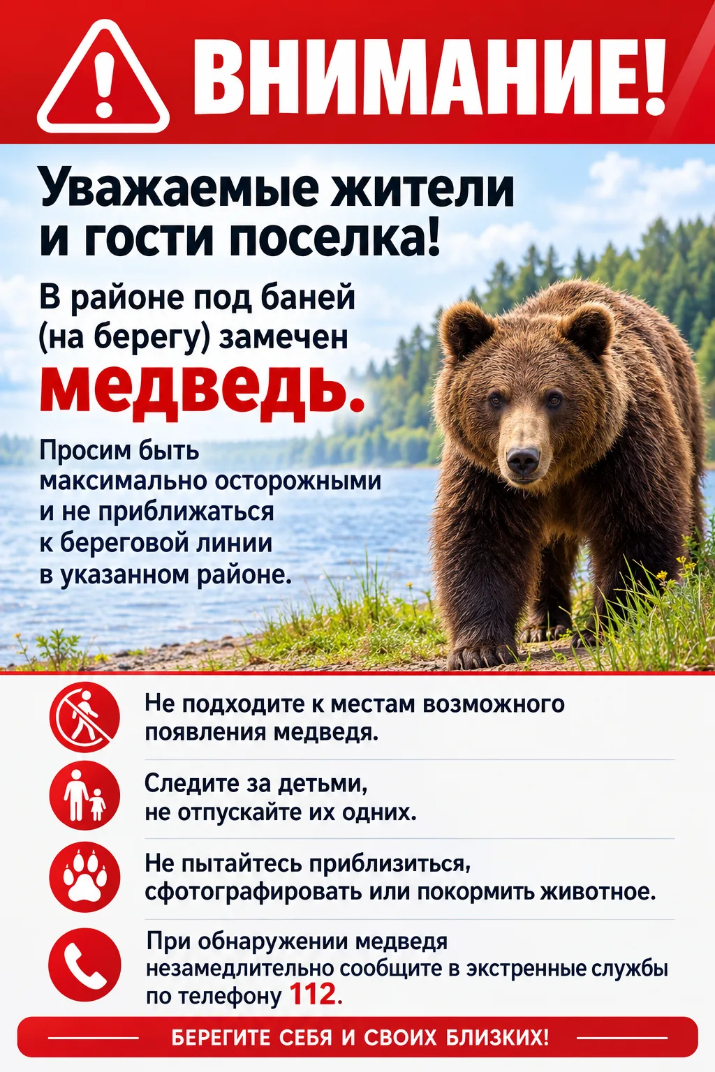 ⚠️ ВНИМАНИЕ, УВАЖАЕМЫЕ ЖИТЕЛИ! 🐻