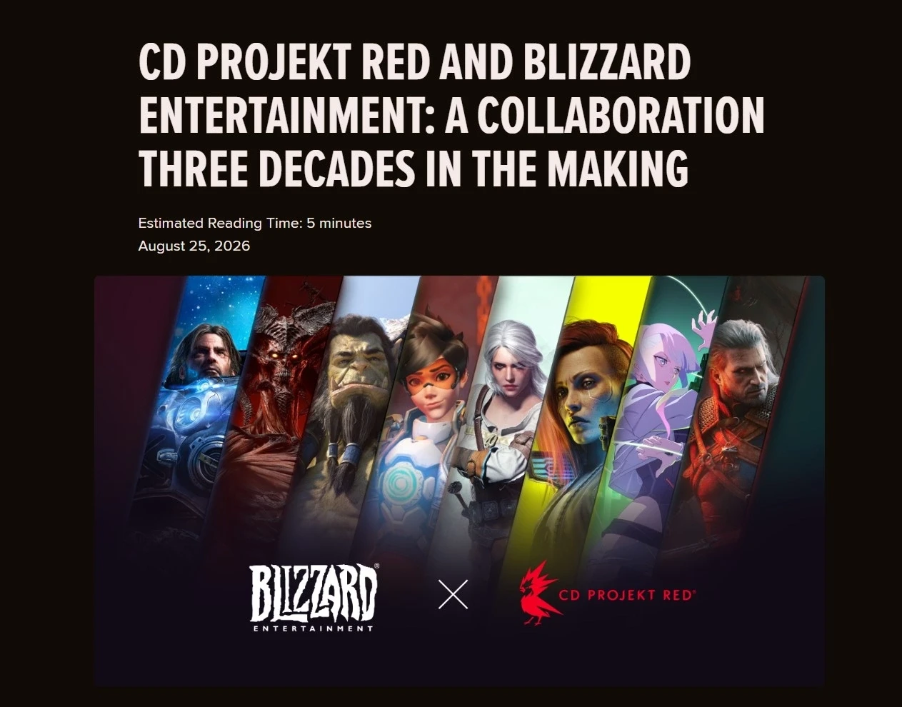Близзард коллабится с CD PROJEKT RED