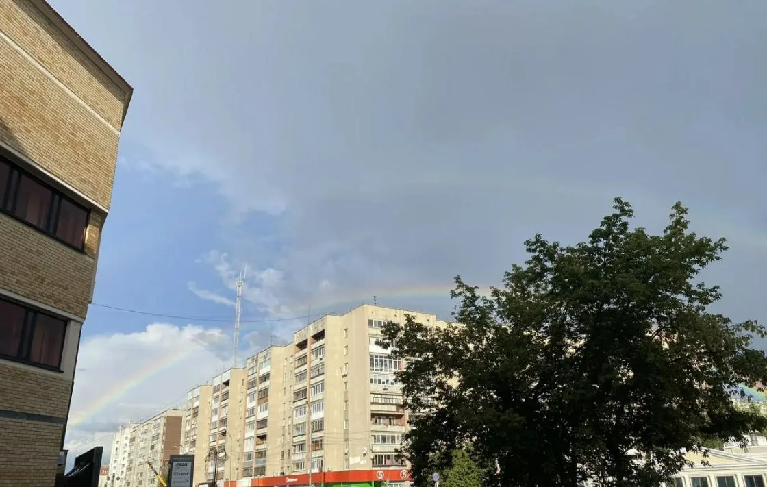 ❤️Двойная радуга над Тюменью.