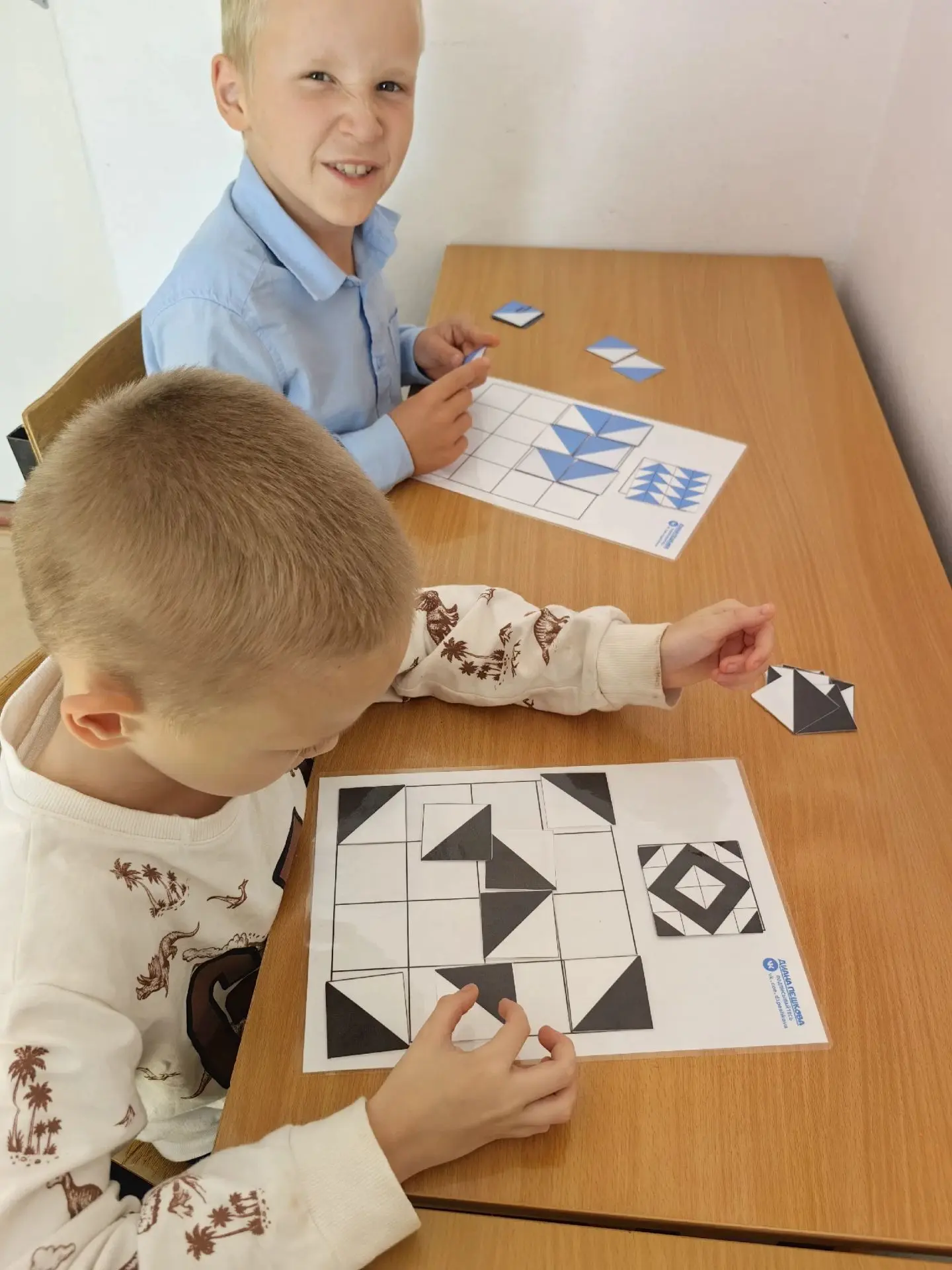🧩 Первые шаги в мир логики: наши первоклашки и волшебные квадраты.