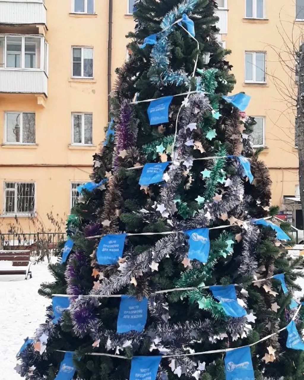 ❄️Ваши игрушки украшают наши дворы!  Во многих дворах Ленинского округа уже зажглись новогодние елки