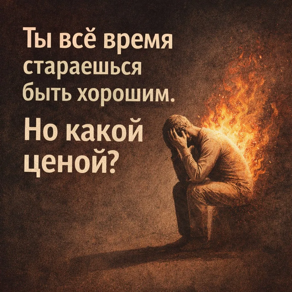 Ты всё время стараешься быть хорошим.