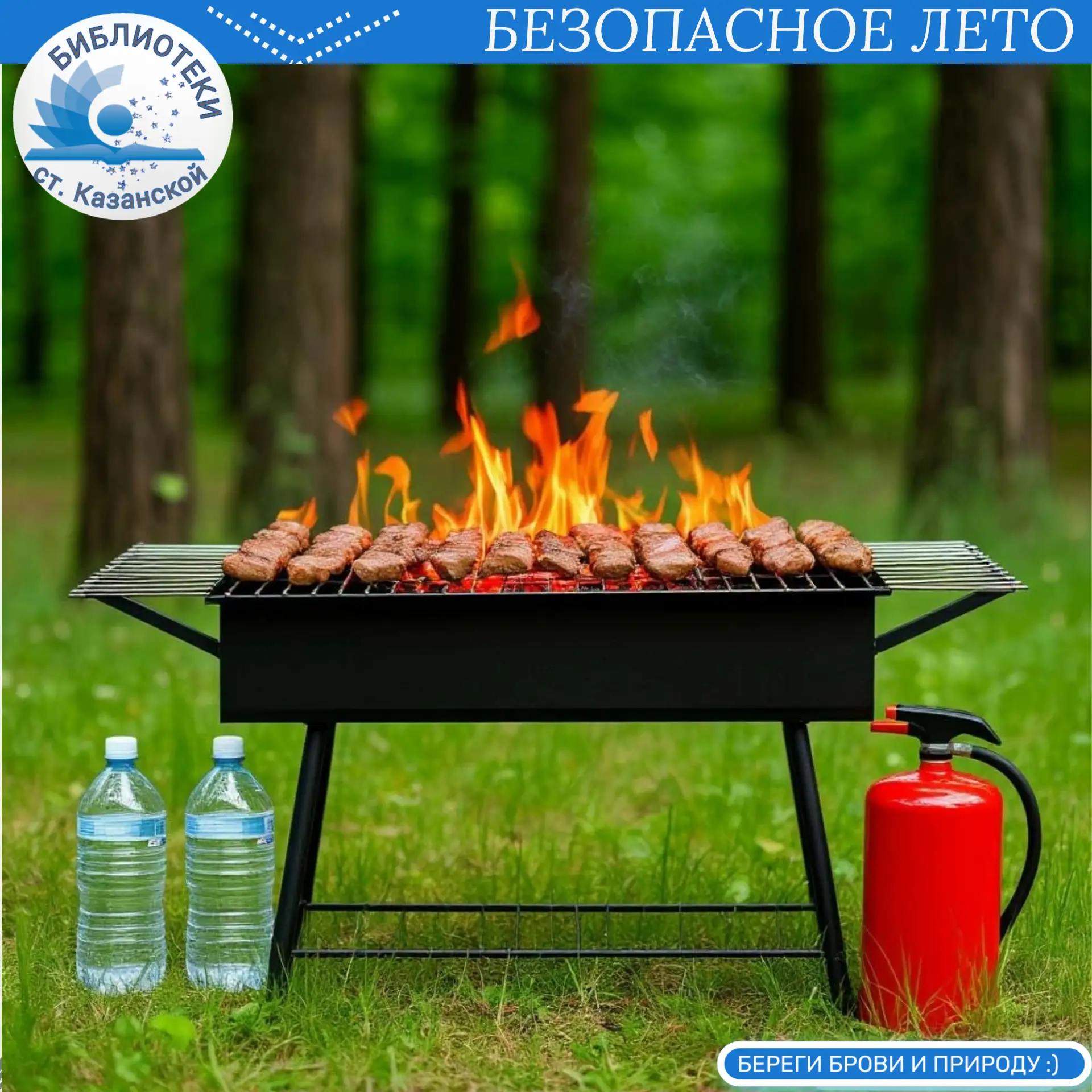 Лес — не место для игр с огнем 🔥🌲

Одна искра может превратить зеленый лес в пепел. Чтобы отдых на
