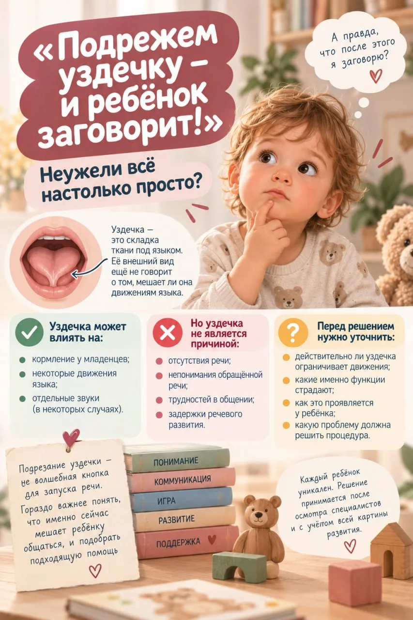 «Подрежем уздечку и ребёнок заговорит!» Неужели всё настолько просто?