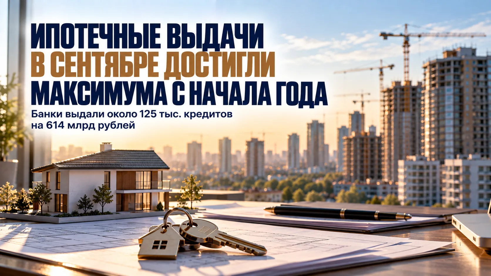 Ипотечные выдачи в сентябре достигли максимума с начала года