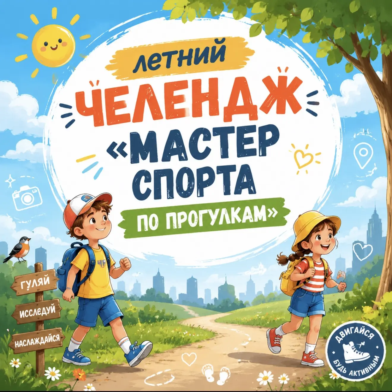 ☀️ Летний Челлендж 
«Мастер Спорта по Прогулкам» ☀️

Друзья, давайте проведем лето активно! На этой 