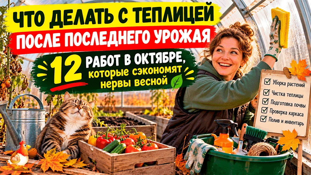 Что делать с теплицей после последнего урожая – 12 работ в октябре, которые сэкономят н...