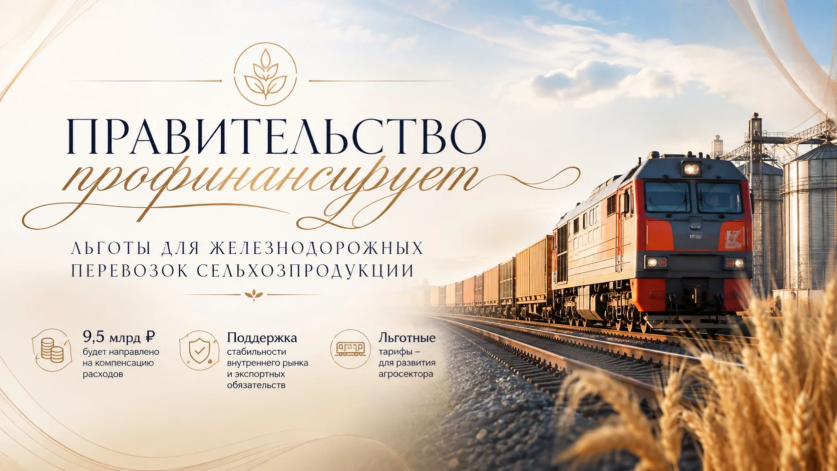 Правительство направит 9,5 млрд рублей на льготные перевозки агропродукции