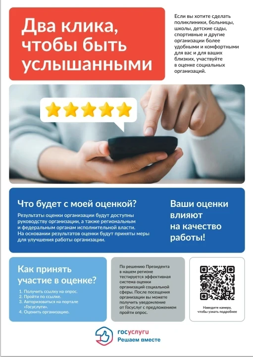 Россияне оценят учреждения социальной сферы через «Госуслуги»