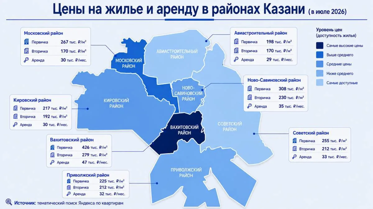 Первичка в Вахитовском районе Казани устремилась к полумиллиону за квадрат