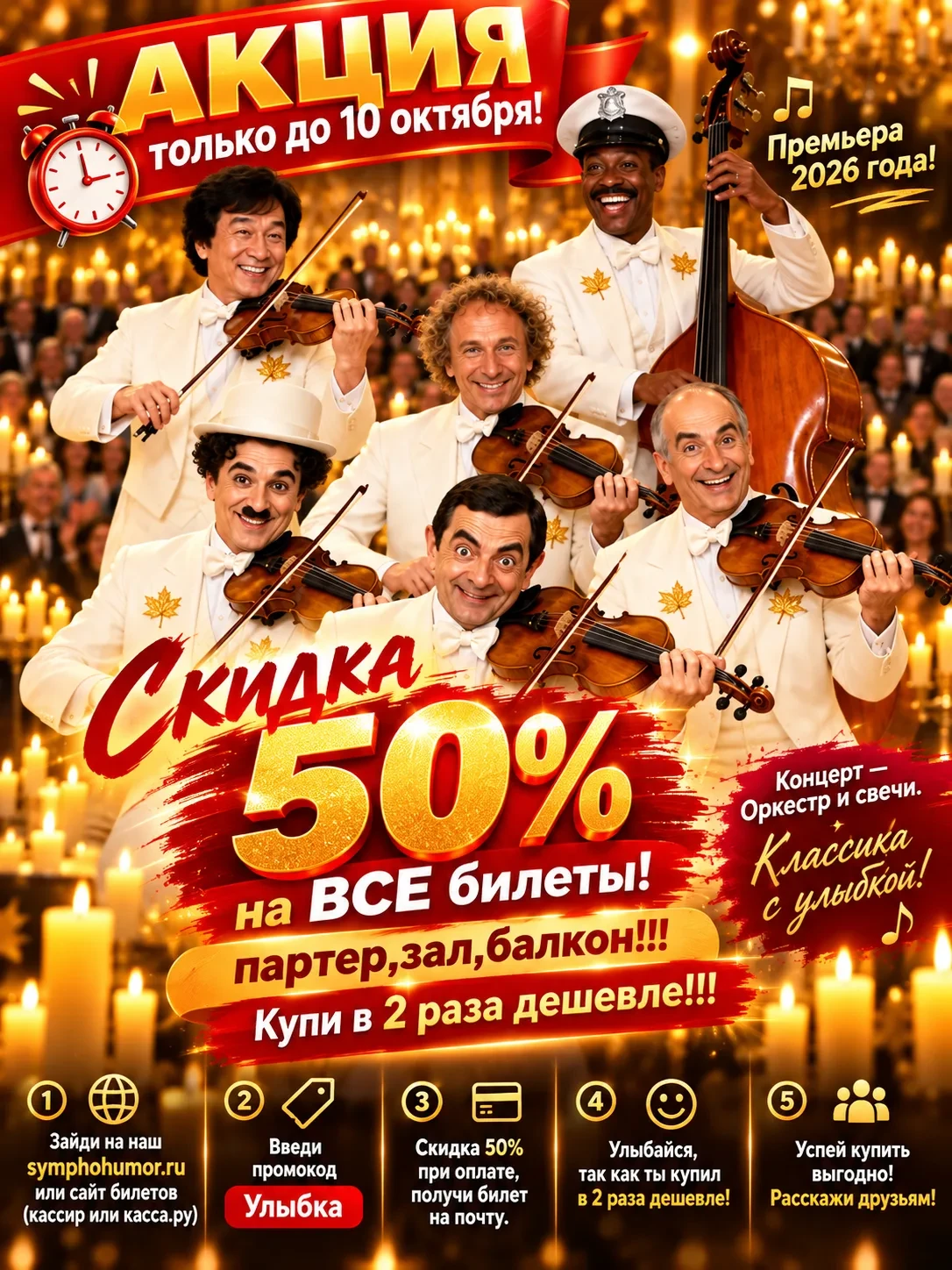 СКИДКА 50% на ВСЕ БИЛЕТЫ🎫 ❗❗❗г.Липецк⭐
