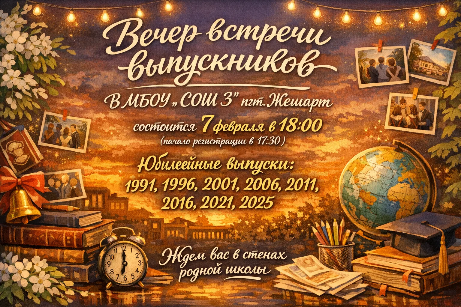 Уважаемые выпускники МБОУ "СОШ №3" пгт. Жешарт и глубокоуважаемые ветераны педагогическ...