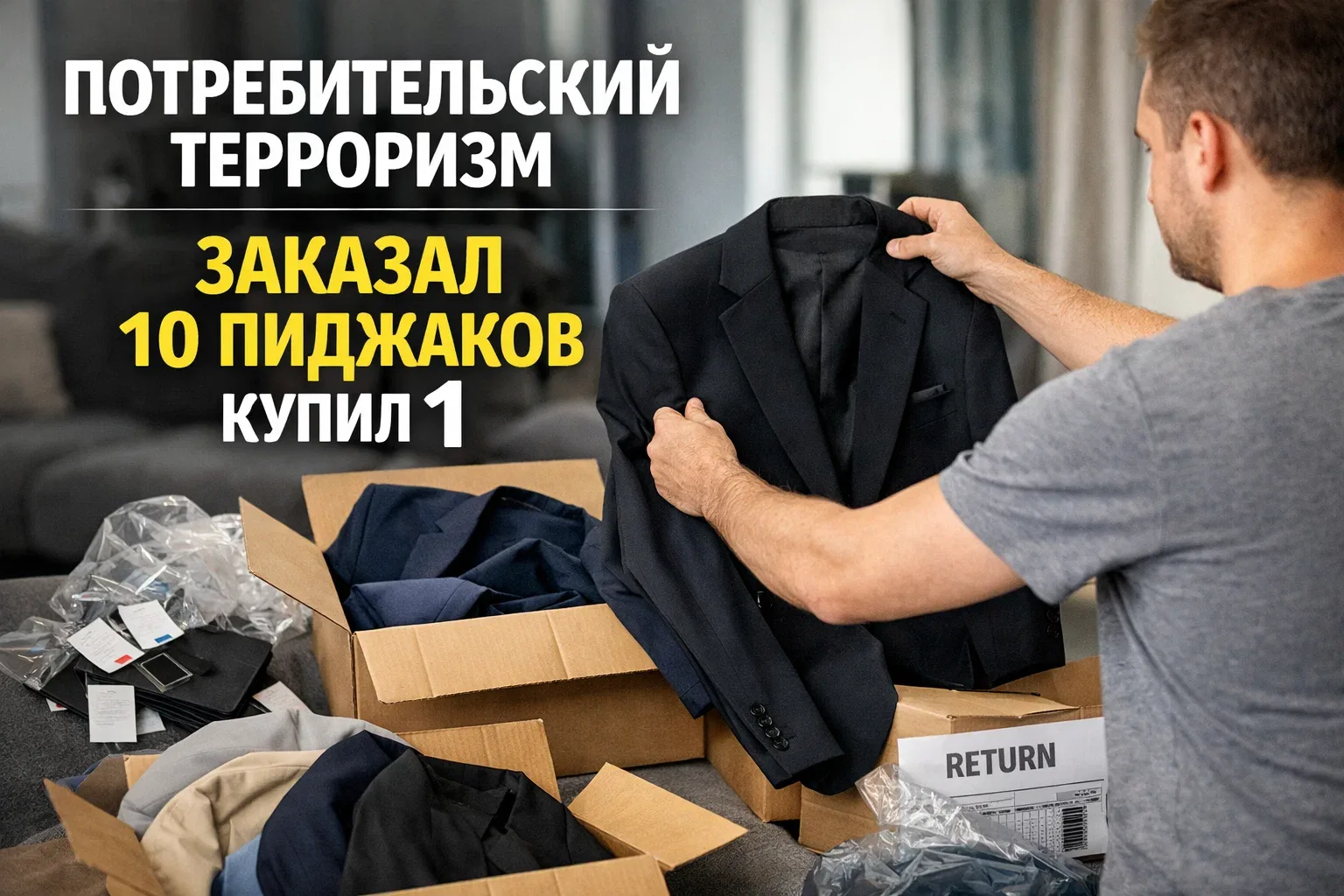 «Потребительский терроризм: заказал 10 пиджаков, купил 1» 👕