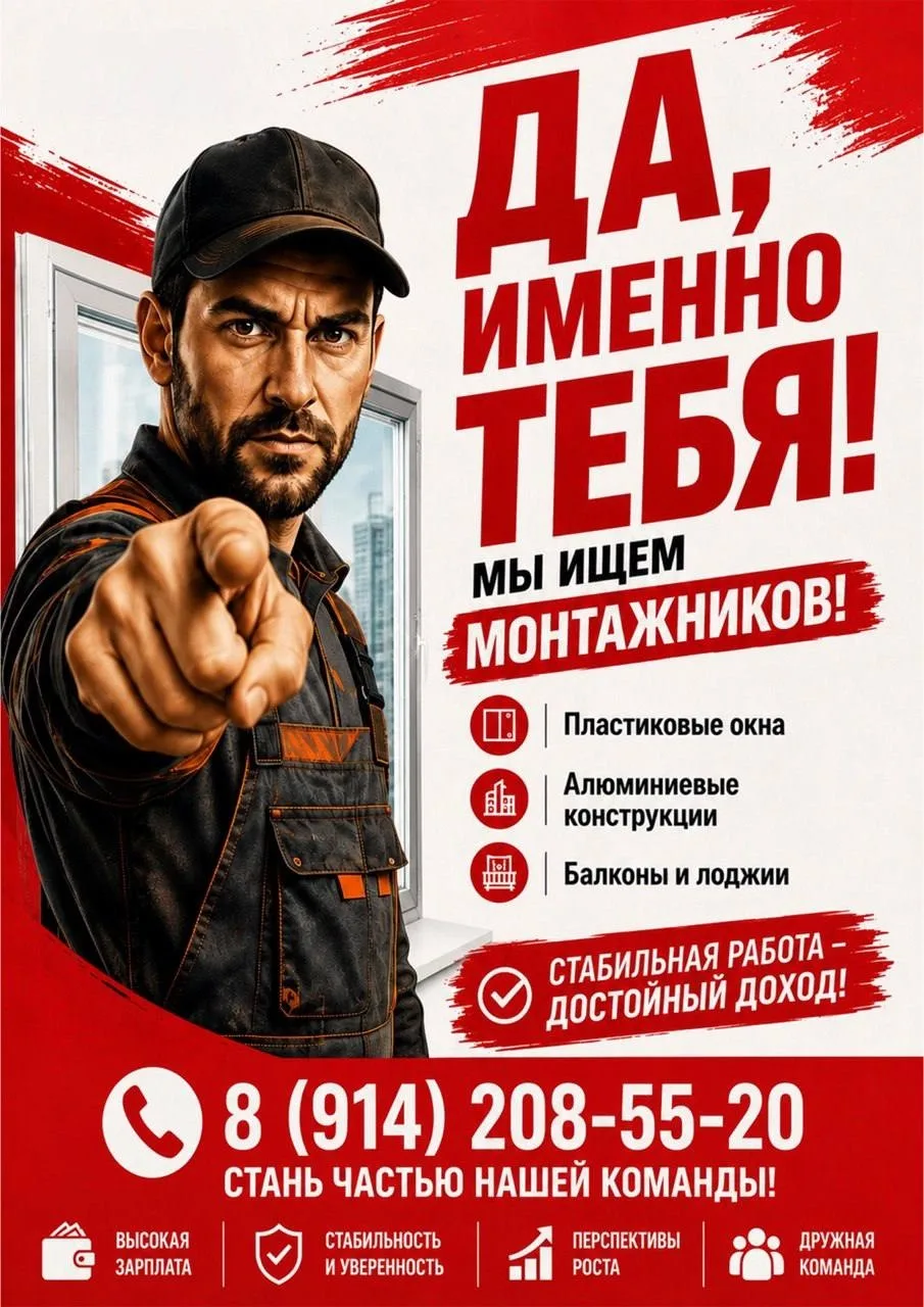В строительную компанию открыт набор монтажников.