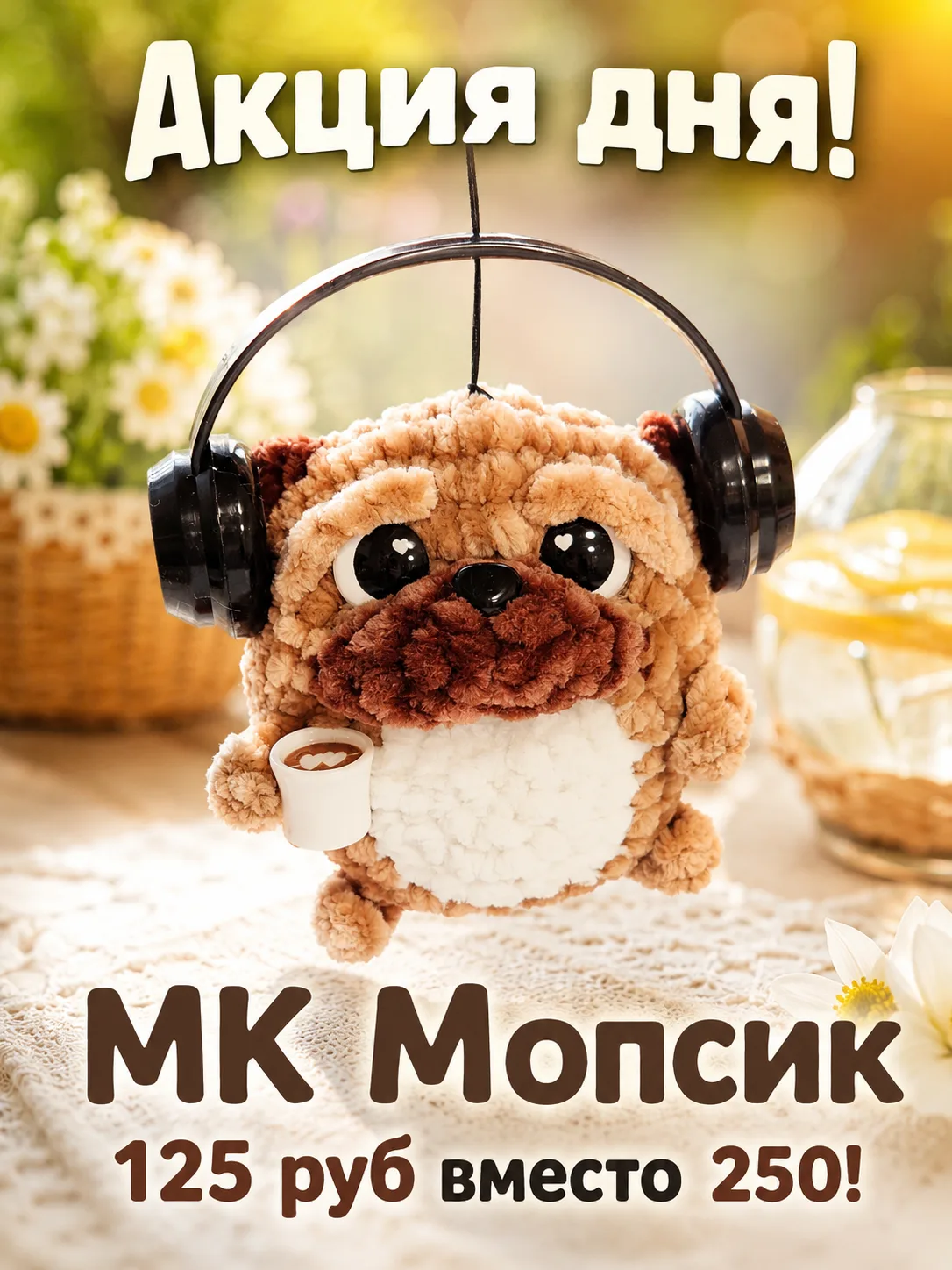 ❤️ Маленький мопсик, который покоряет с первого взгляда!

Только сегодня мастер-класс доступен по сп