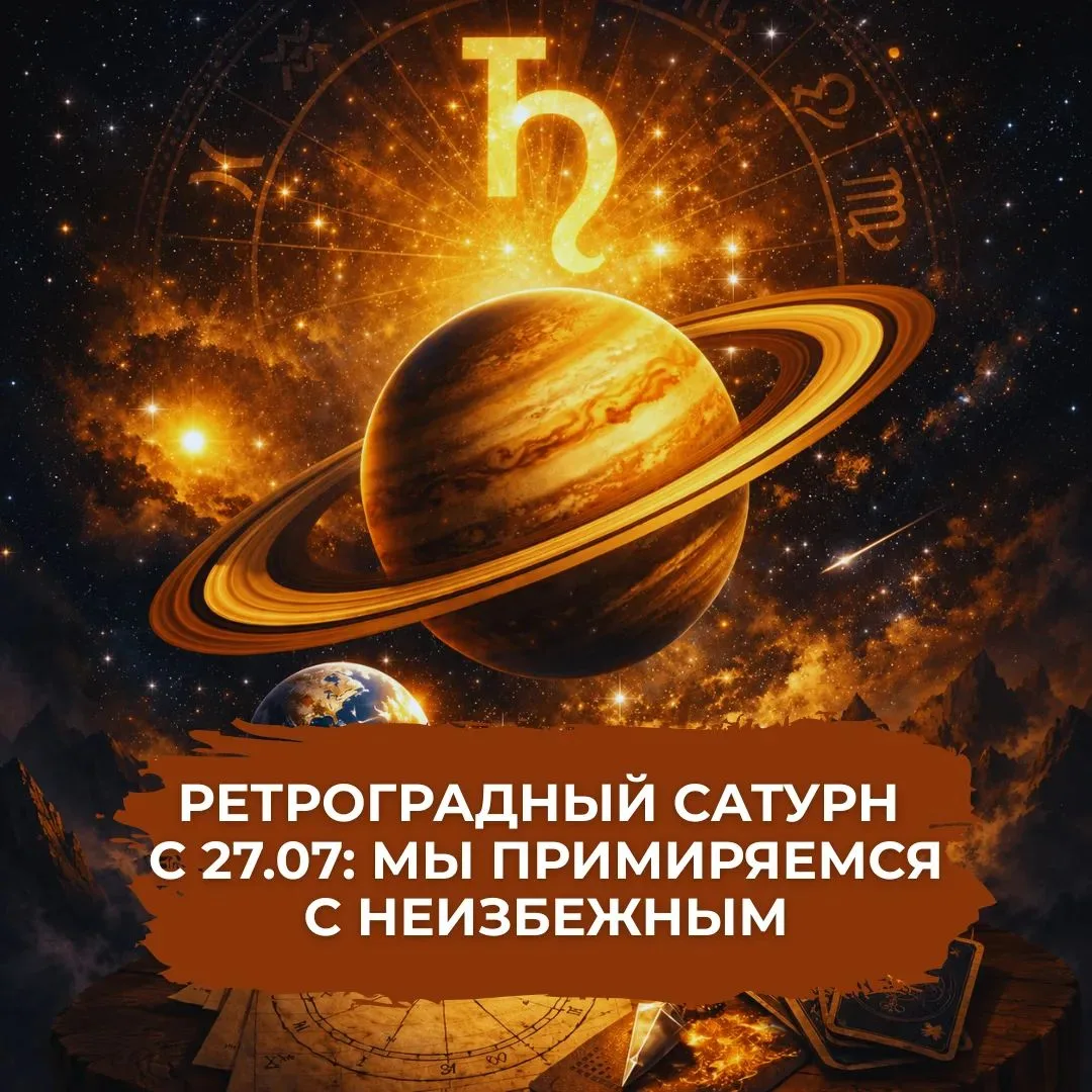 РЕТРОГРАДНЫЙ САТУРН С 27.07: МЫ ПРИМИРЯЕМСЯ С НЕИЗБЕЖНЫМ.

С 27 июля по 11 декабря Сатурн будет нахо