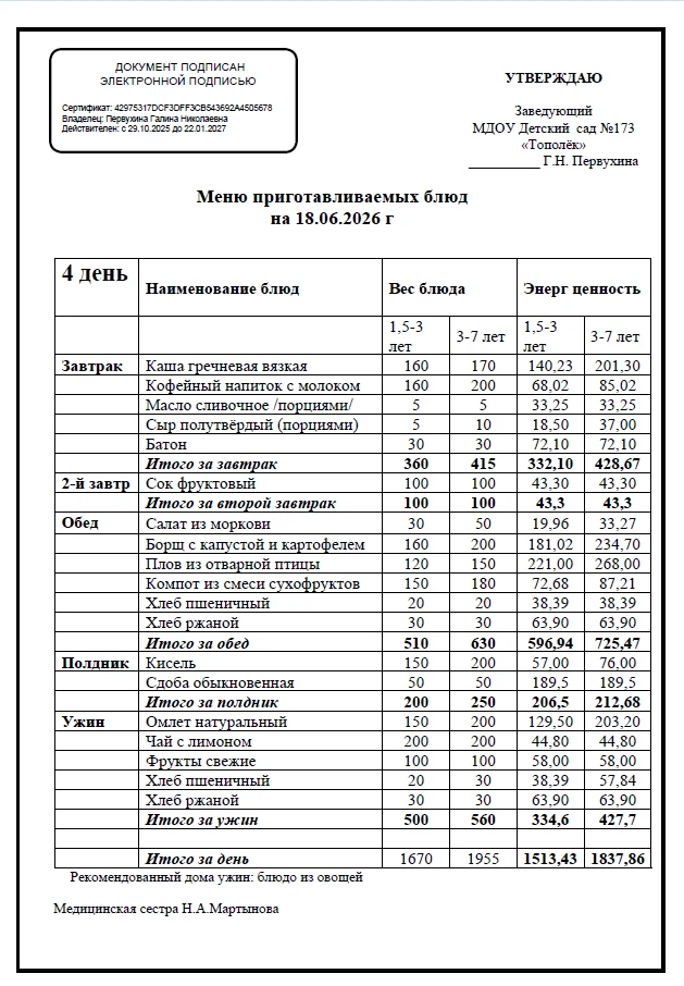 Рубрика "Приятного аппетита!"