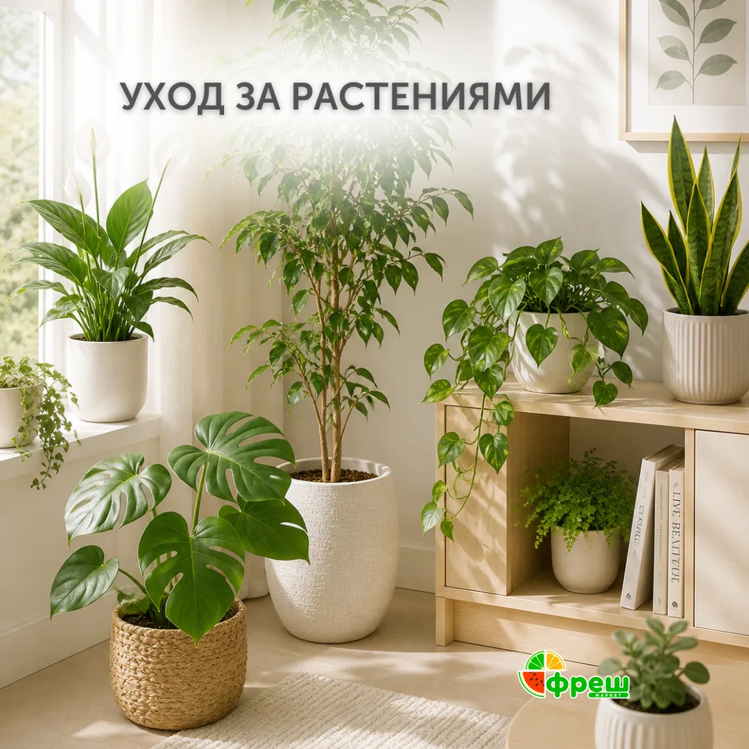 🪴 Комнатные растения делают дом уютнее, но им нужен правильный уход. Подбирайте подход...